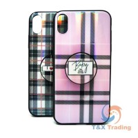    Apple iPhone X / XS - Classic Check Pattern Case with Pop Socket